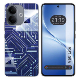 Funda Silicona para Vivo V60 Lite 5G diseño Circuito Dibujos