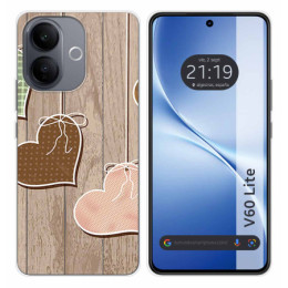 Funda Silicona para Vivo V60 Lite 5G diseño Corazones...