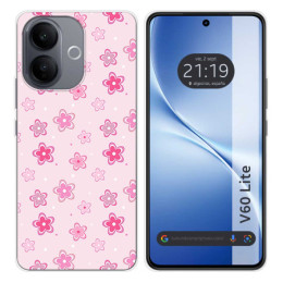 Funda Silicona para Vivo V60 Lite 5G diseño Flores Dibujos