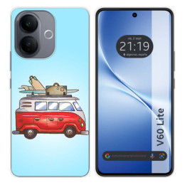 Funda Silicona para Vivo V60 Lite 5G diseño Furgoneta...