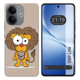 Funda Silicona para Vivo V60 Lite 5G diseño Leon Dibujos