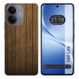 Funda Silicona para Vivo V60 Lite 5G diseño Madera Dibujos