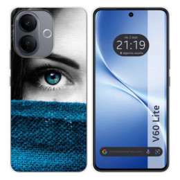 Funda Silicona para Vivo V60 Lite 5G diseño Ojo Dibujos