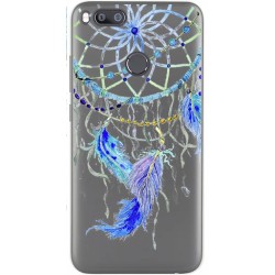 Funda Gel Transparente para Xiaomi Mi 5X / Mi A1 Diseño Plumas Dibujos