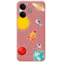 Funda Silicona Líquida Rosa para Vivo V60 Lite 5G diseño Espacio Dibujos