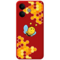 Funda Silicona Líquida Roja para Vivo V60 Lite 5G diseño Abeja Dibujos