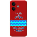 Funda Silicona Líquida Roja para Vivo V60 Lite 5G diseño Agua Dibujos