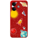 Funda Silicona Líquida Roja para Vivo V60 Lite 5G diseño Espacio Dibujos