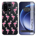 Funda Silicona Transparente para OnePlus 15 5G diseño Flamenco Dibujos