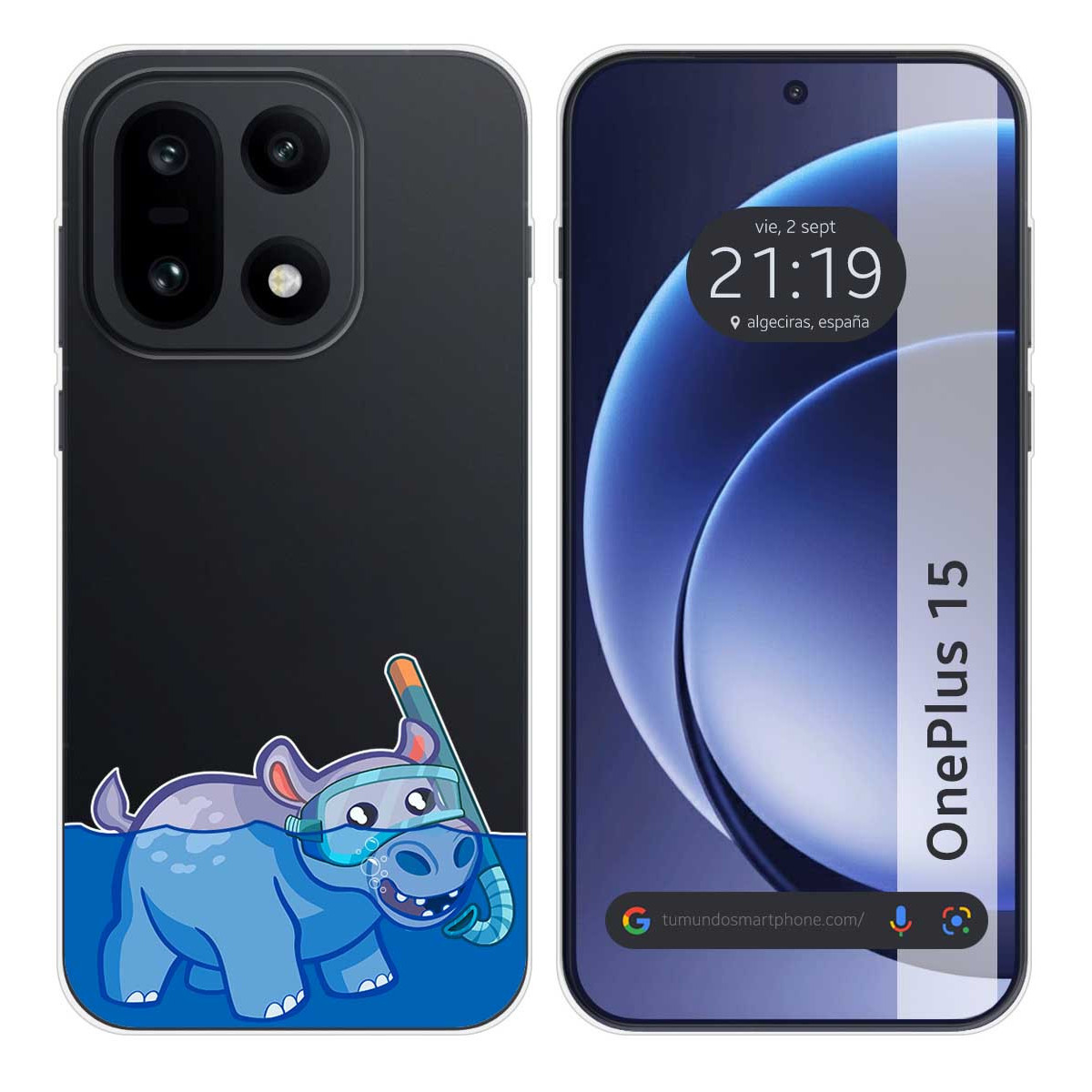 Funda Silicona Transparente para OnePlus 15 5G...