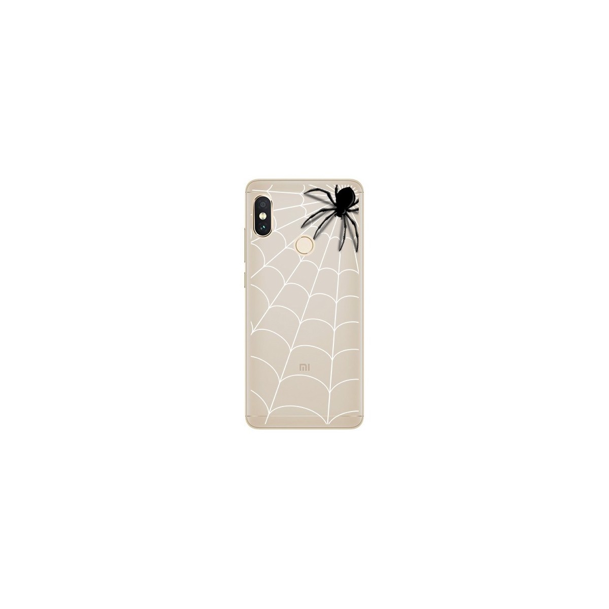 Funda Gel Transparente para Xiaomi Redmi Note 5 / Note 5 Pro Diseño Araña Dibujos