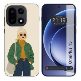 Funda Silicona para OnePlus 15 5G diseño Mujer 03 Dibujos
