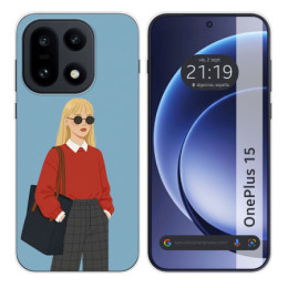 Funda Silicona para OnePlus 15 5G diseño Mujer 04 Dibujos
