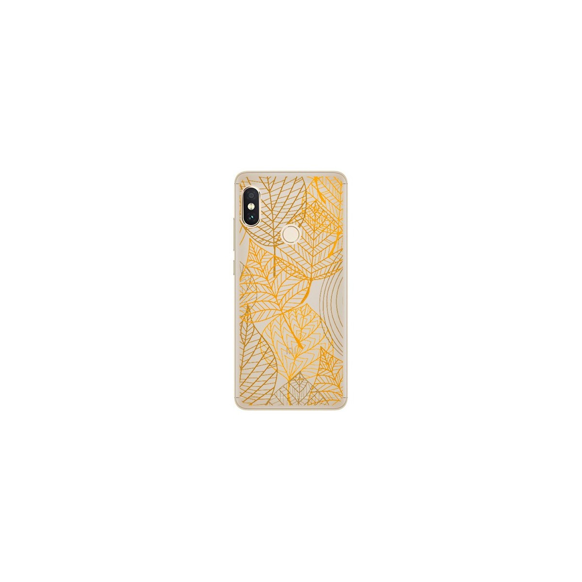 Funda Gel Transparente para Xiaomi Redmi Note 5 / Note 5 Pro Diseño Hojas Dibujos