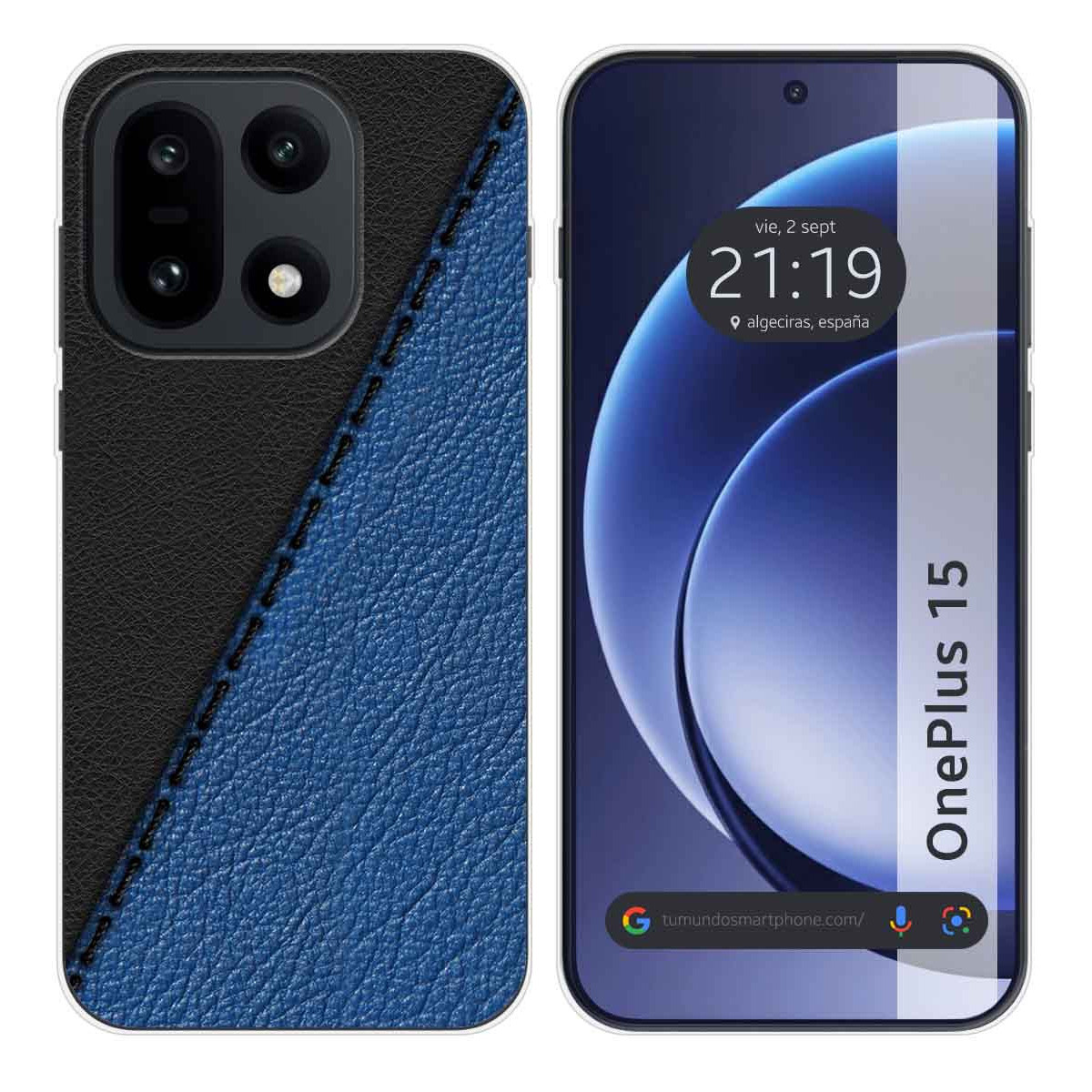 Funda Silicona para OnePlus 15 5G diseño Cuero...