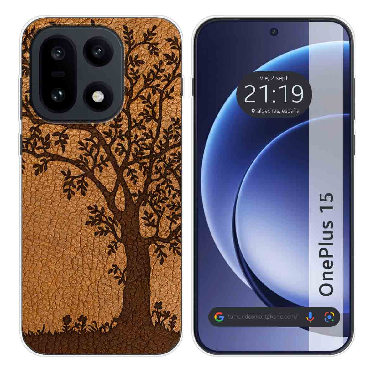 Funda Silicona para OnePlus 15 5G diseño Cuero...