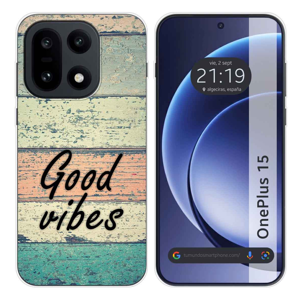 Funda Silicona para OnePlus 15 5G diseño Madera...