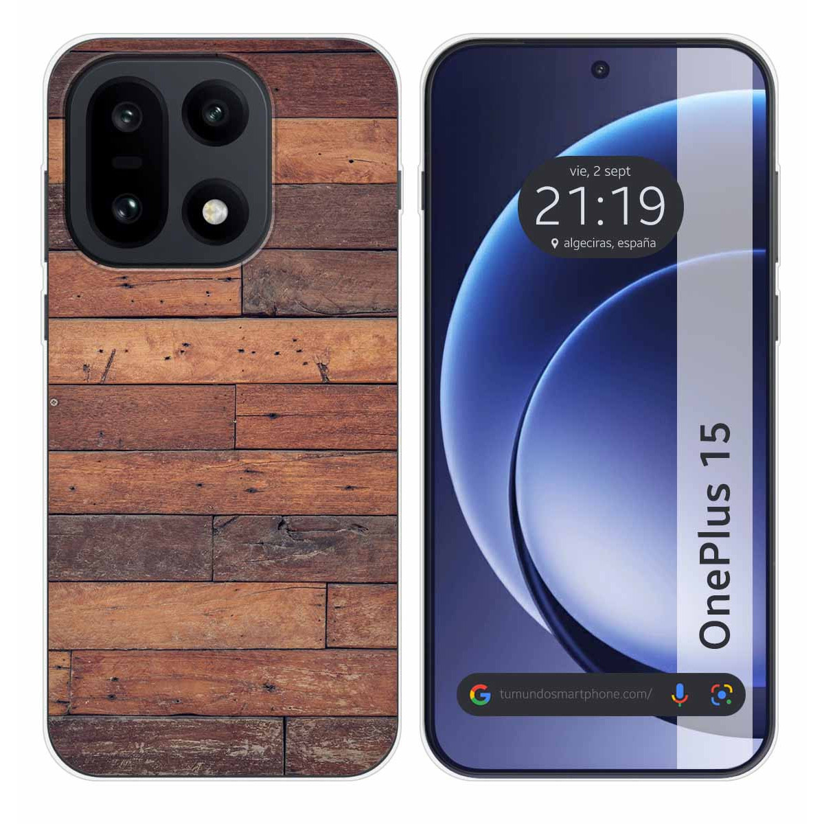 Funda Silicona para OnePlus 15 5G diseño Madera...