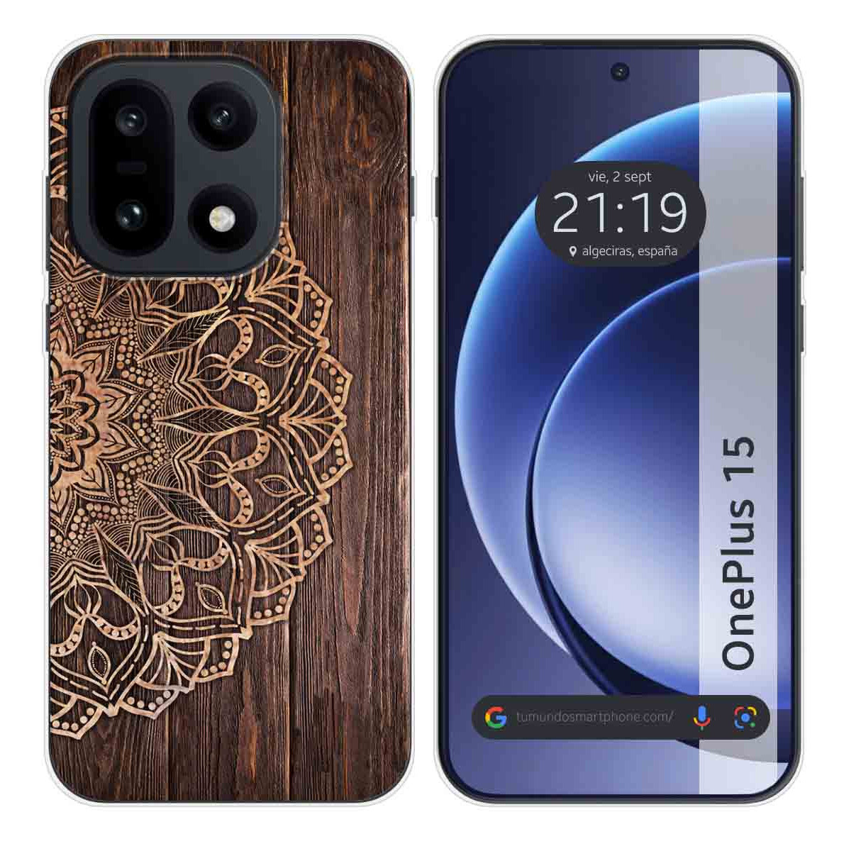 Funda Silicona para OnePlus 15 5G diseño Madera...