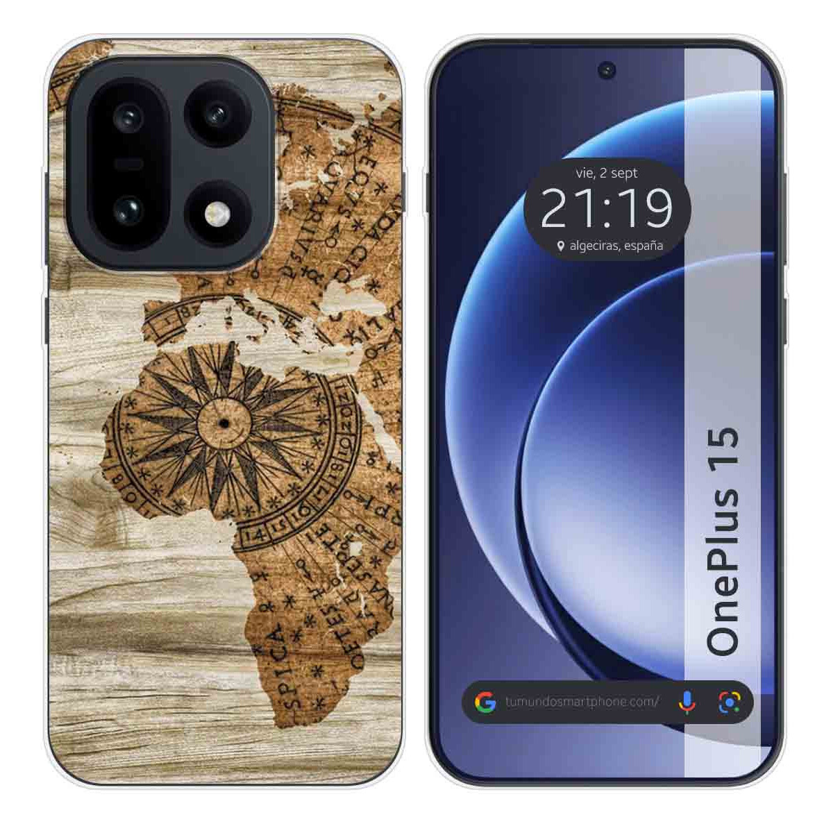 Funda Silicona para OnePlus 15 5G diseño Madera...