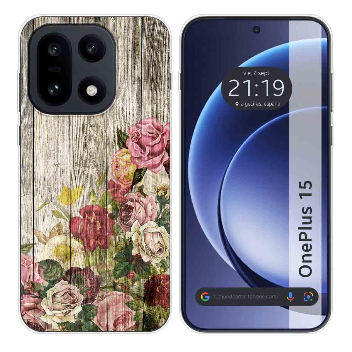 Funda Silicona para OnePlus 15 5G diseño Madera...