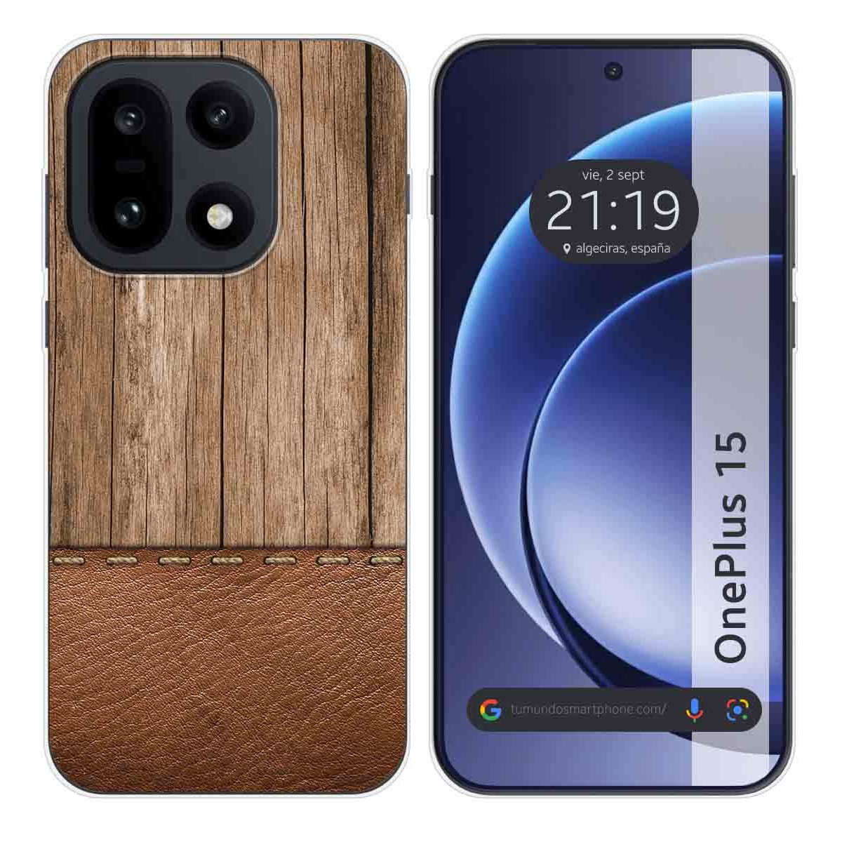 Funda Silicona para OnePlus 15 5G diseño Madera...