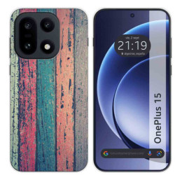 Funda Silicona para OnePlus 15 5G diseño Madera 10 Dibujos