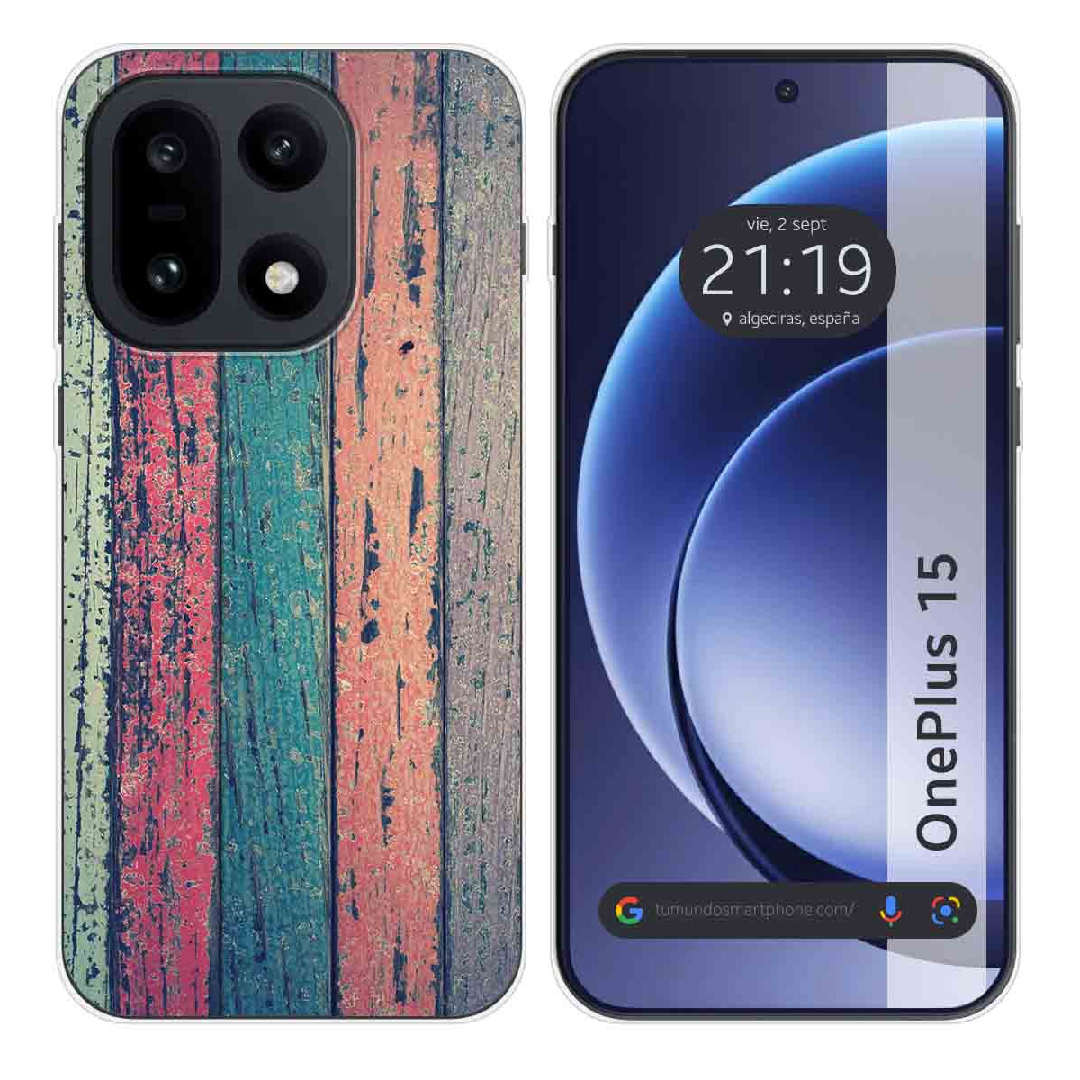 Funda Silicona para OnePlus 15 5G diseño Madera...