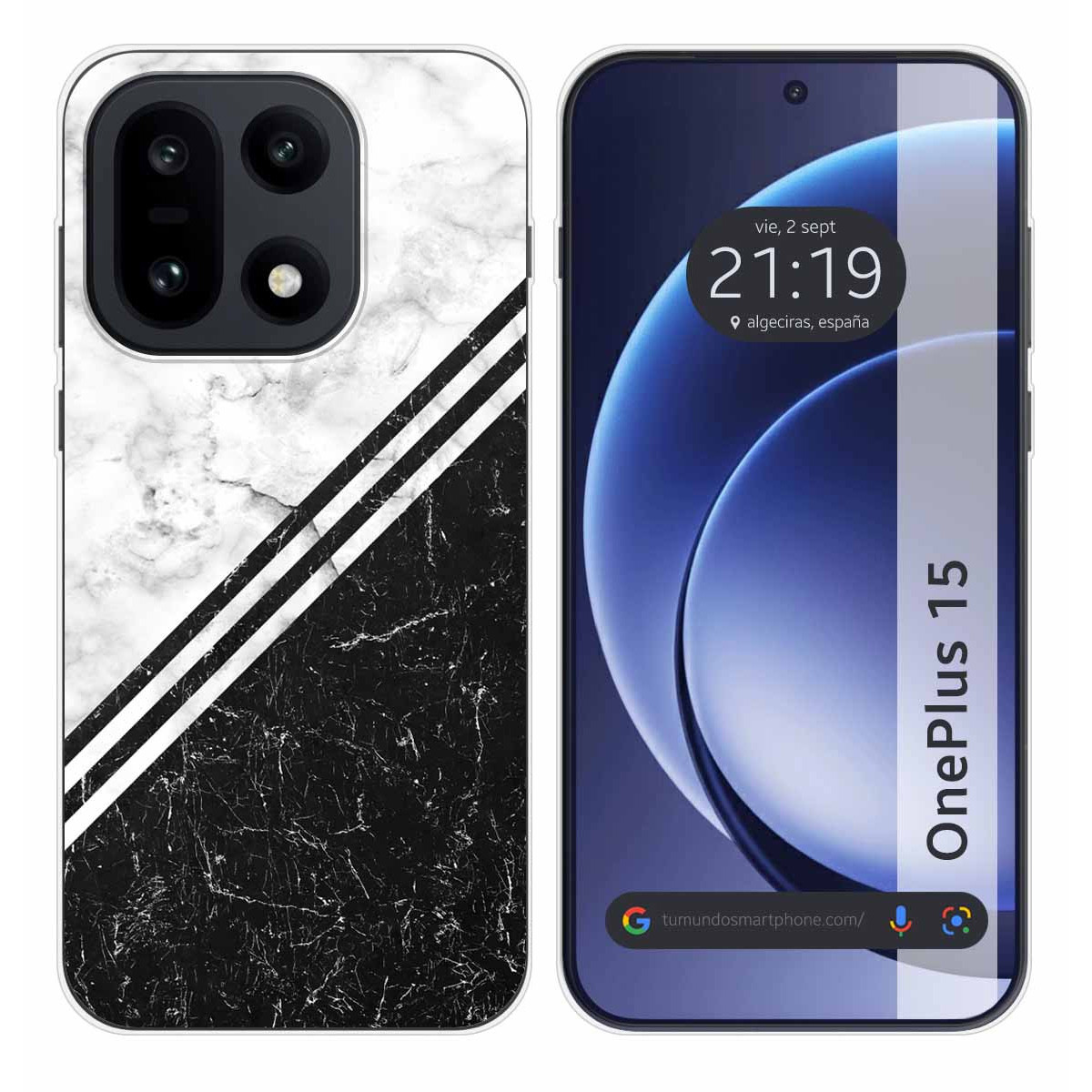 Funda Silicona para OnePlus 15 5G diseño Mármol...