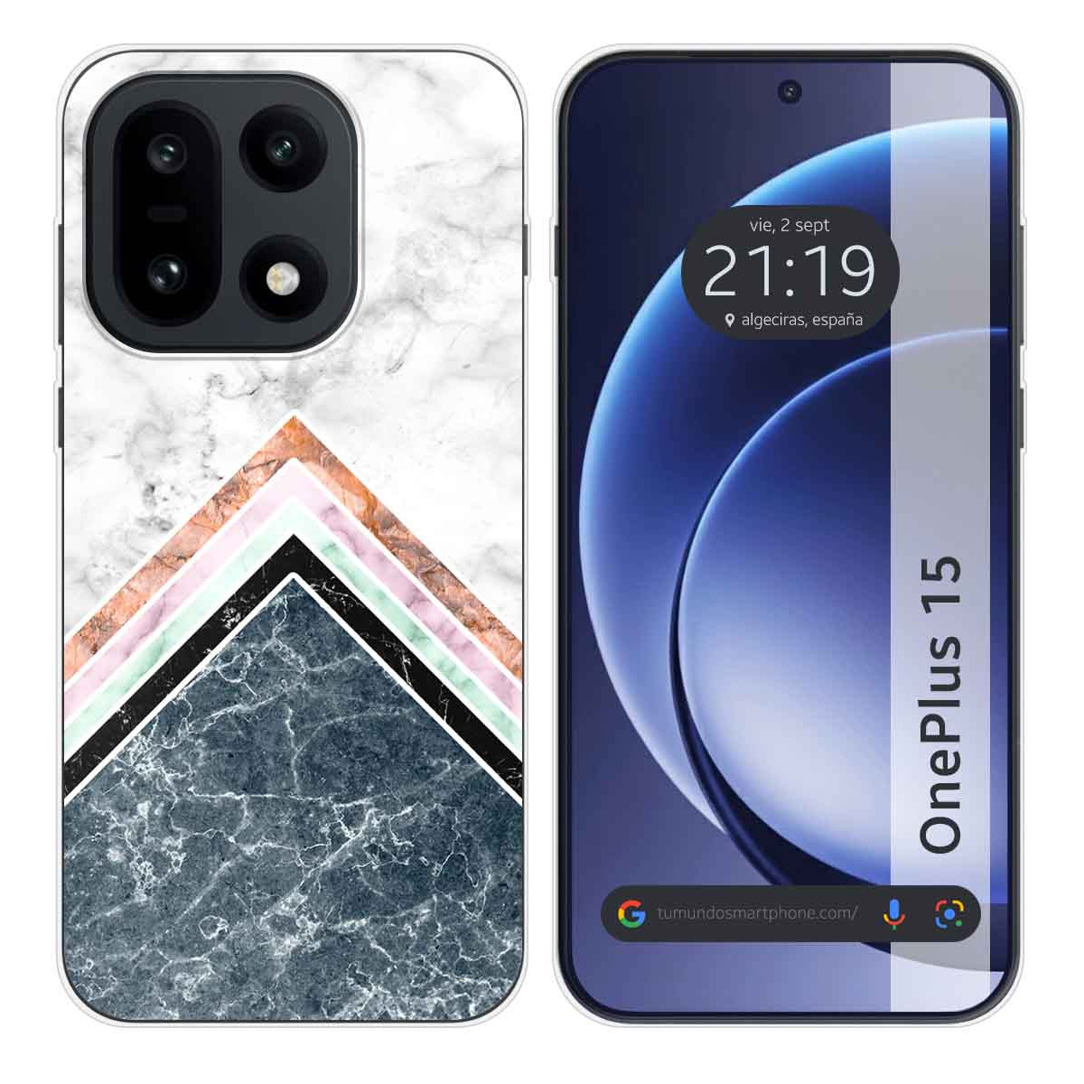 Funda Silicona para OnePlus 15 5G diseño Mármol...