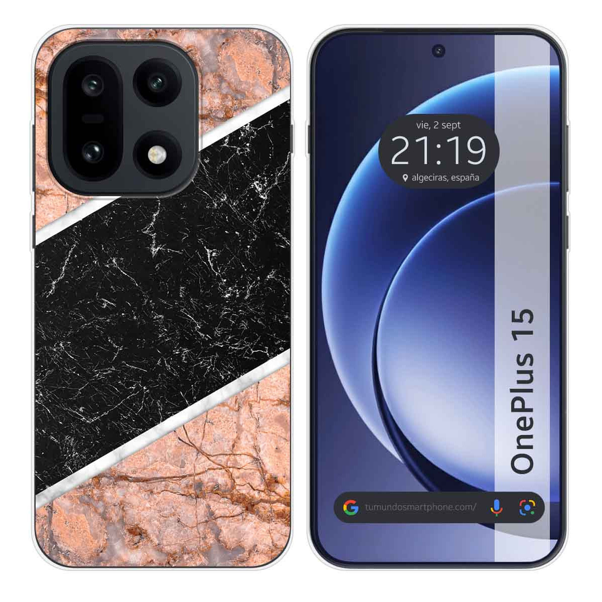 Funda Silicona para OnePlus 15 5G diseño Mármol...