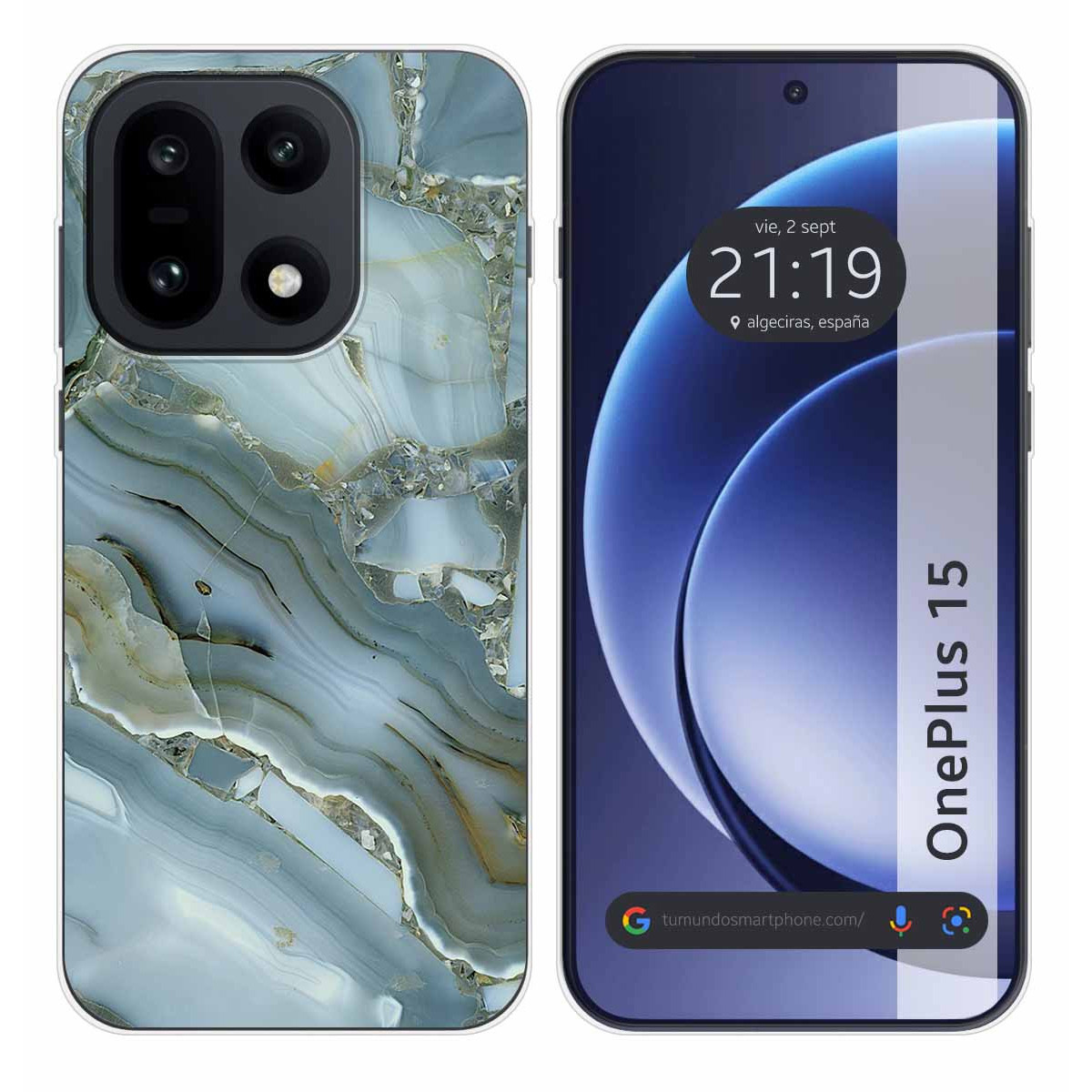 Funda Silicona para OnePlus 15 5G diseño Mármol...