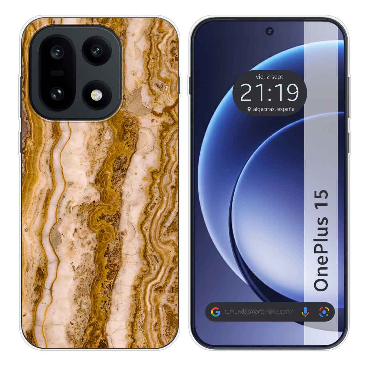 Funda Silicona para OnePlus 15 5G diseño Mármol...