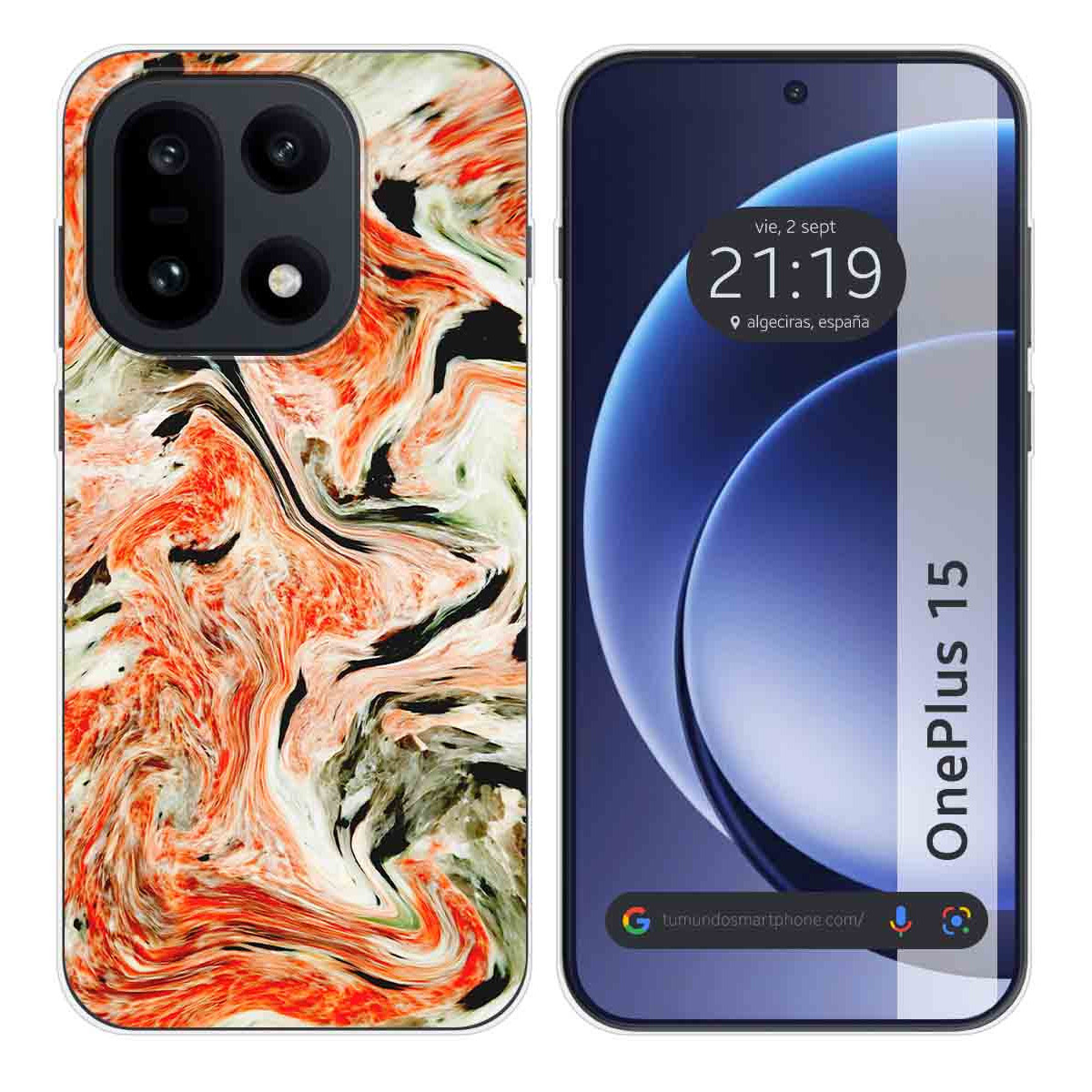 Funda Silicona para OnePlus 15 5G diseño Mármol...