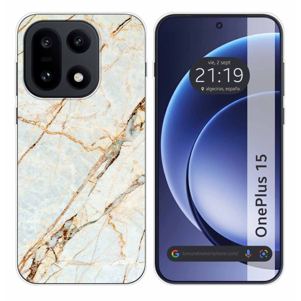 Funda Silicona para OnePlus 15 5G diseño Mármol...