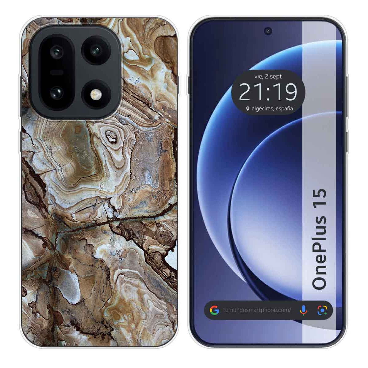 Funda Silicona para OnePlus 15 5G diseño Mármol...