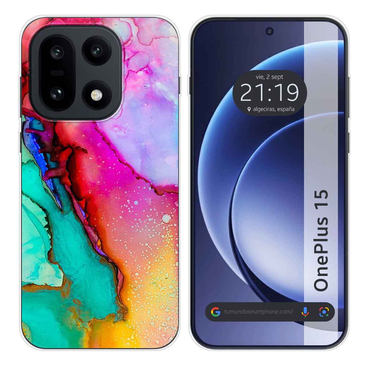 Funda Silicona para OnePlus 15 5G diseño Mármol...