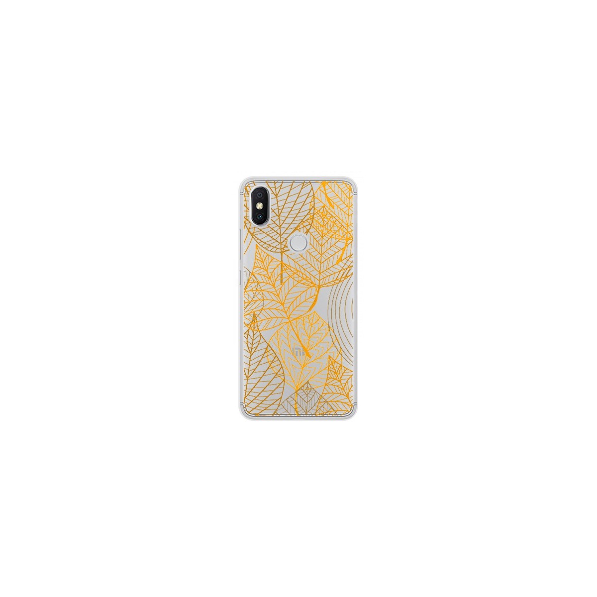 Funda Gel Transparente para Xiaomi Redmi S2 Diseño Hojas Dibujos