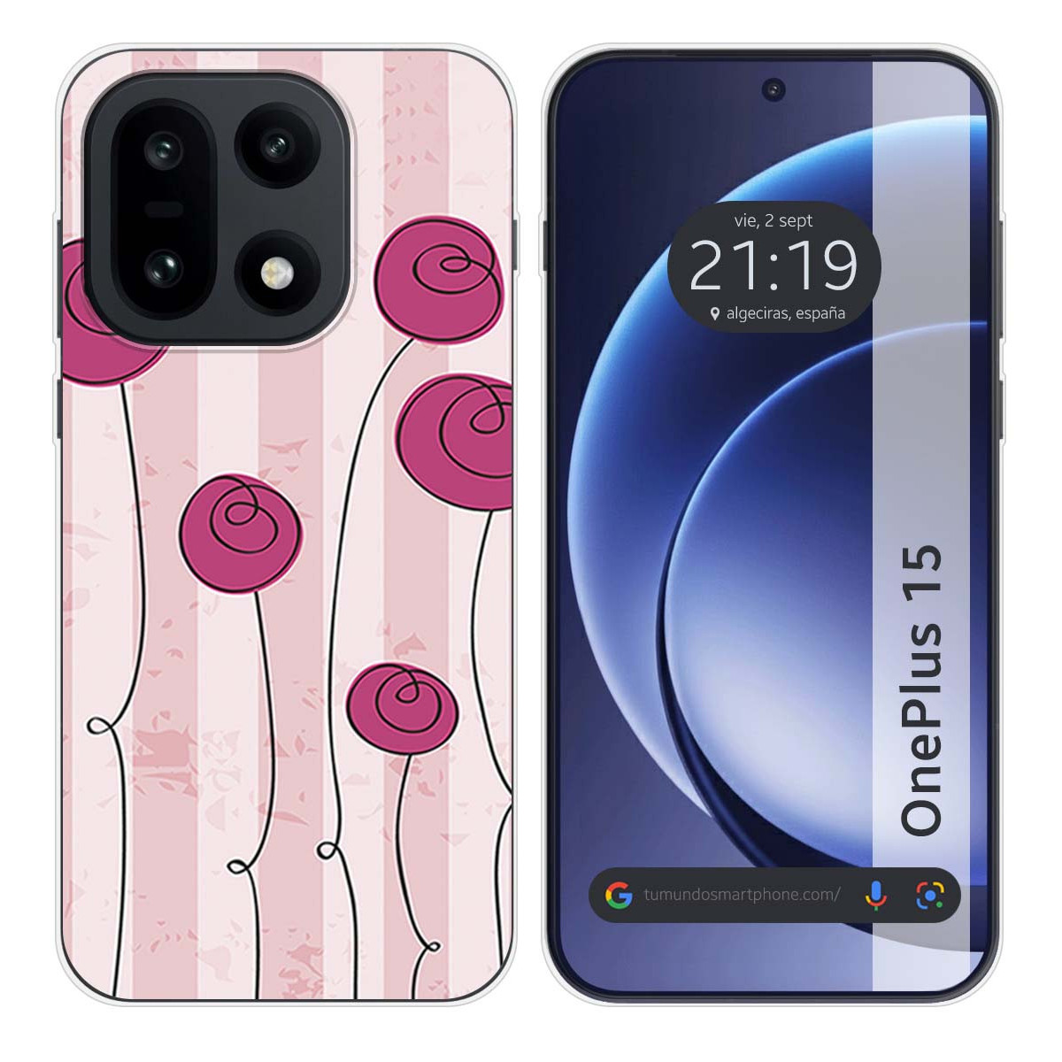 Funda Silicona para OnePlus 15 5G diseño Flores...