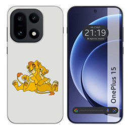 Funda Silicona para OnePlus 15 5G diseño Leones Dibujos