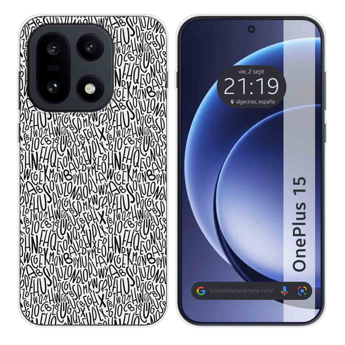 Funda Silicona para OnePlus 15 5G diseño Letras...