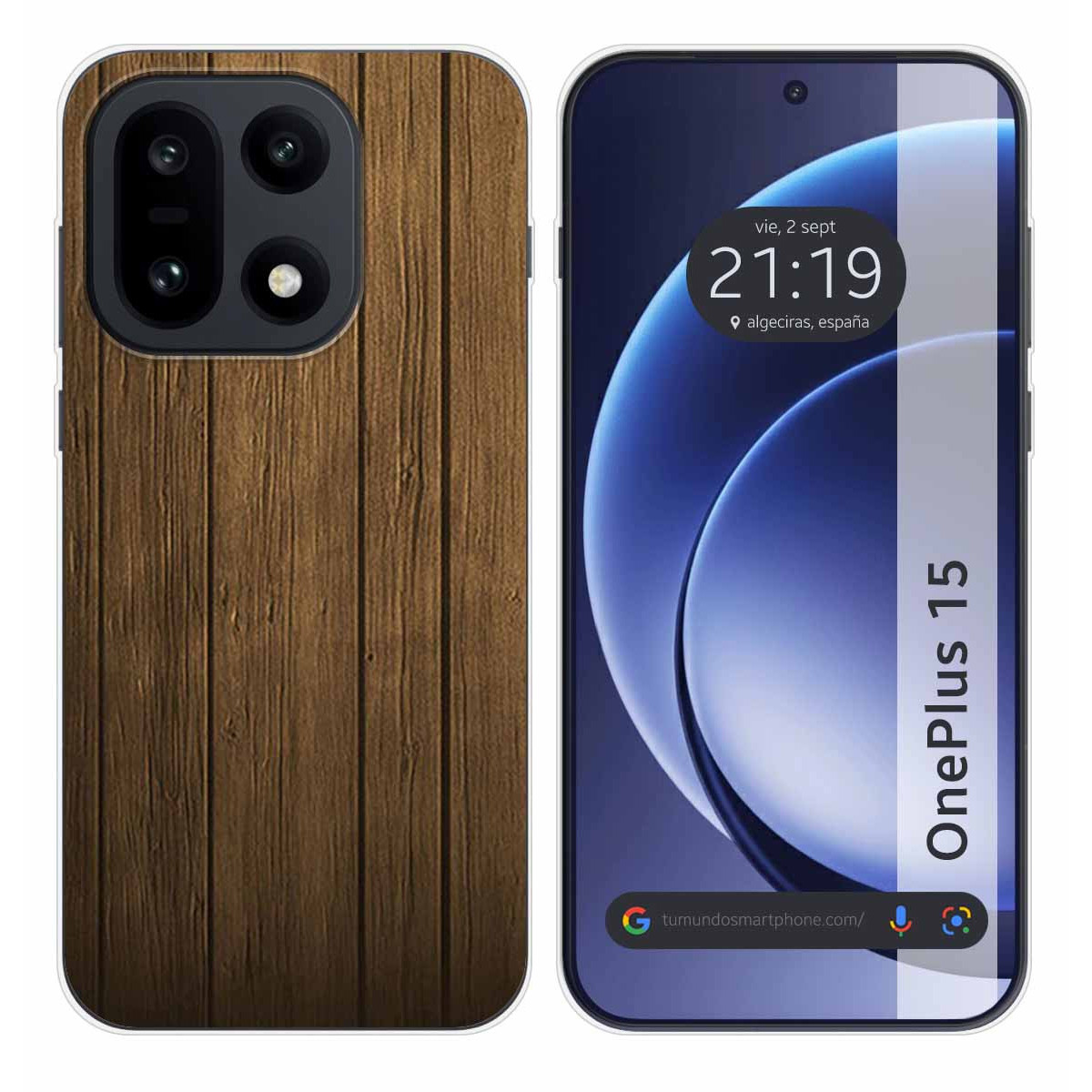 Funda Silicona para OnePlus 15 5G diseño Madera...