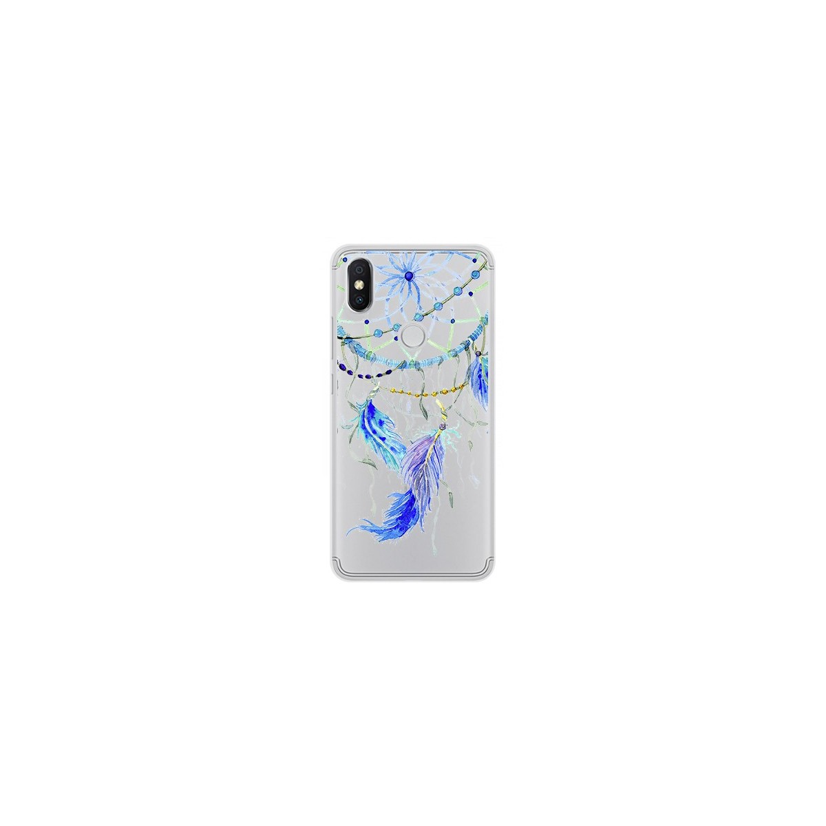 Funda Gel Transparente para Xiaomi Redmi S2 Diseño Plumas Dibujos