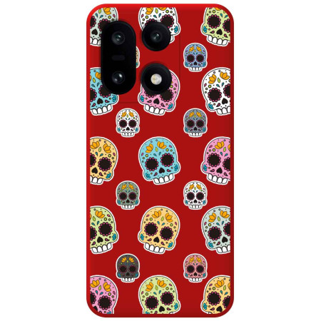 Funda Silicona Líquida Roja para OnePlus 15 5G diseño Catrina Dibujos