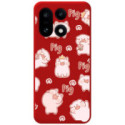 Funda Silicona Líquida Roja para OnePlus 15 5G diseño Cerdos Dibujos