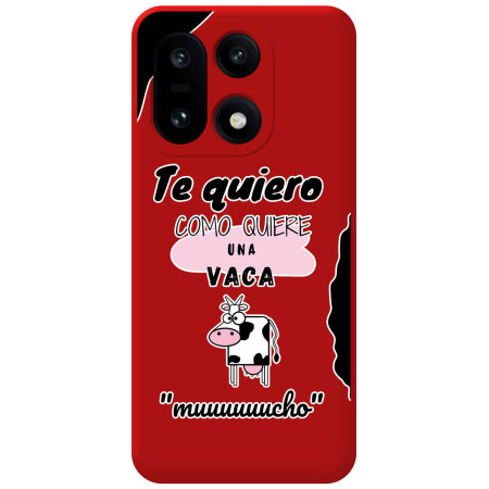 Funda Silicona Líquida Roja para OnePlus 15 5G diseño Vaca Dibujos