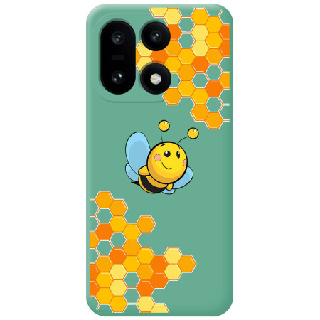 Funda Silicona Líquida Verde para OnePlus 15 5G diseño Abeja Dibujos