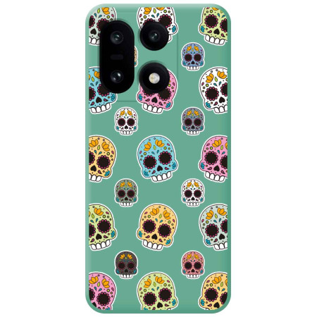 Funda Silicona Líquida Verde para OnePlus 15 5G diseño Catrina Dibujos