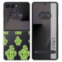 Funda Silicona Transparente para Samsung Galaxy Z Flip 7 5G diseño Cactus Dibujos