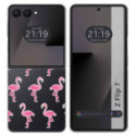 Funda Silicona Transparente para Samsung Galaxy Z Flip 7 5G diseño Flamenco Dibujos